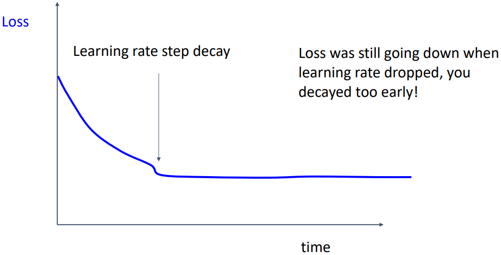 Learning rate decay too early