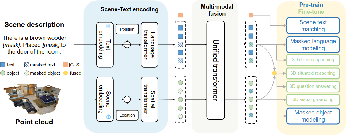 Model architecture of 3D-VisTA